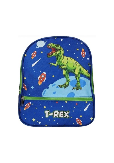 Erkek Çocuk Dinazorlu Okul Çantası Anaokulu İlkokul Sırt Çantası 27x37 Cm Mavi