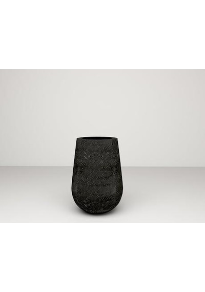 Nuano Consept Zono Serisi Uzun Saksı Siyah 30x35