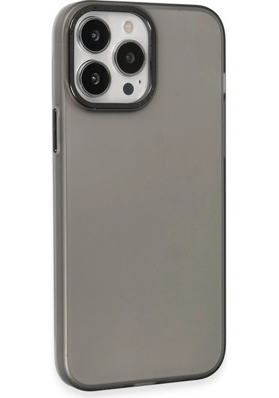 Apple Uyumlu iPhone 15 Pro Kılıf Modos Metal Kapak Siyah,