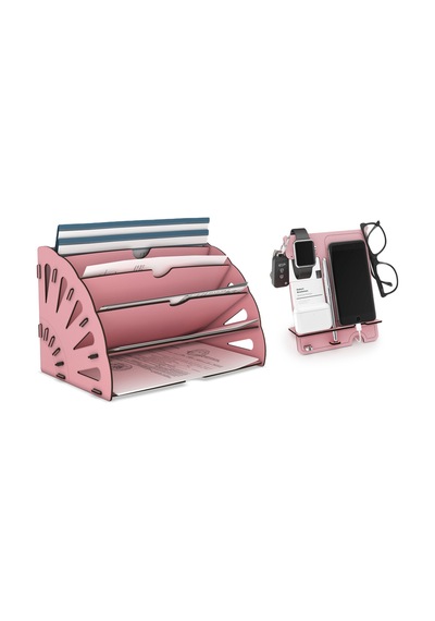 Quarter Masaüstü Organizer Ve Telefon Standı 2'li Set Ahşap Dosya Düzenleyici Dekoratif Dairesel Evrak Rafı Pembe - 901034195 Pembe Quarter Masaüstü Organizer Ve Telefon Standı 2'li Set Ahşap Dosya Düzenleyici Dekoratif Dairesel Evrak Rafı Pembe - 901034195 Pembe