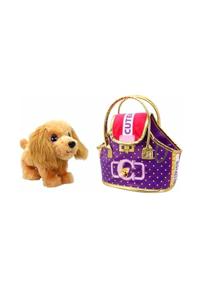 Cutekins Taşıma Çantalı Peluş Köpek - S00050585 Çok Renkli