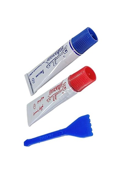 İran Yapıştırıcısı 18 gr İkiz Tüp 1 Adet Metal Yapıştırıcı Çift Karışımlı Demir Çelik Yapıştırıcısı Kuvvetli ve Dayanıklı İkiz Epoksi Yapıştırıcısı