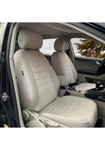 Audi A3 Uyumlu Araca Özel Oto Koltuk Kılıfı 158485 Deri Bej/taytüyü Bej