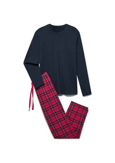 Tchibo Erkek Pijama, Mavi/kareli Mavi