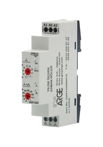 Gruparge Zmn32 ,ray/dın 24vac/dc Kontak-2a2k Yıldız/üçgen Zaman Röle