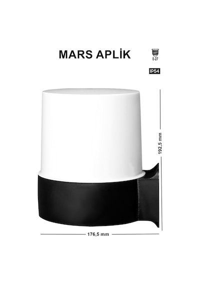 Mars Aplik Bahçe Lambaları Duvar Aplik Aydınlatma Bahçe Lambası