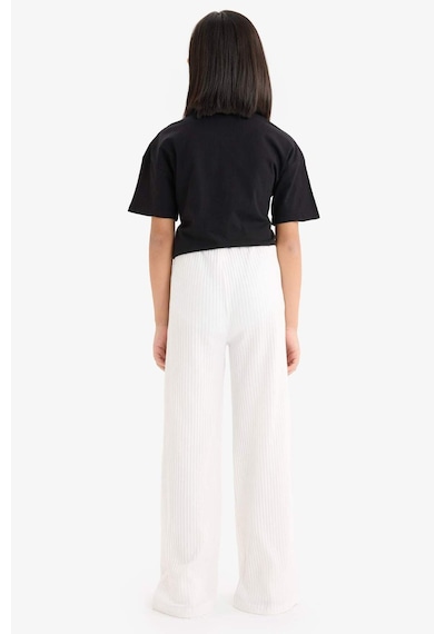 DeFacto Kız Çocuk Wide Leg Geniş Paça Pantolon E1836A825SMER85 Ekru