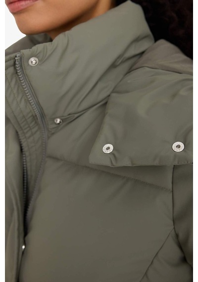 Defacto Regular Fit Kapüşonlu Fermuarlı Şişme Mont F2143ax25wnkh6 Haki-kh6