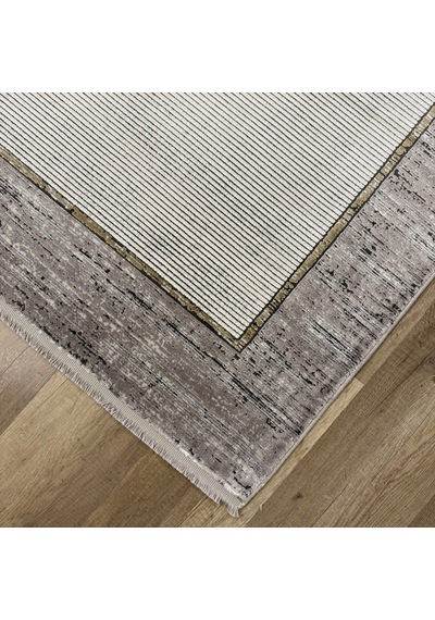 Hoom Rugs Elegant 10507 Krem Gri Çerçeveli Salon Halısı