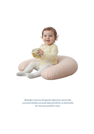 Babyjem Emzirme Ve Destek Minderi Somon Çiçek