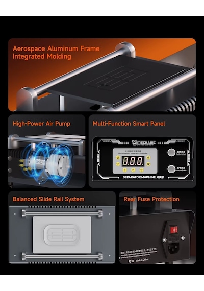 Mechanic Mc988 10.5 İnç Vakumlu Isı Kontrollü Ekran Ayırma Makinesi