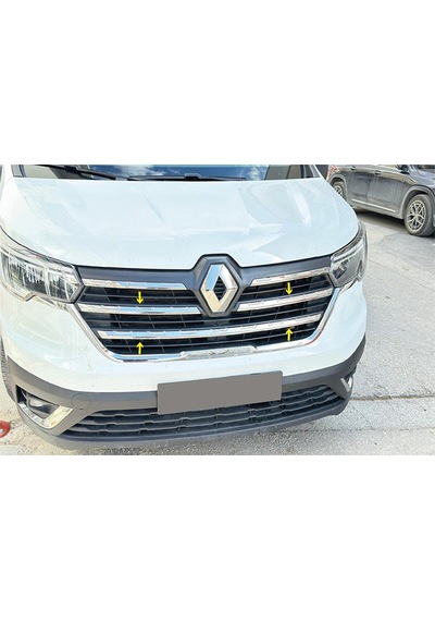 Renault Trafıc Krom Ön Panjur 3 Prç. 2022 Üzeri P.çelik