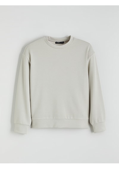 Lcw Everyday Gri Bisiklet Yaka Oversize Kadın Sweatshirt