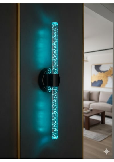 Bhbackhome Bubbleflux Large Şık Tasarım Modern Ledli Aplik 51 Cm Antrasit Rgb Elektrikli Kumandalı Antrasit