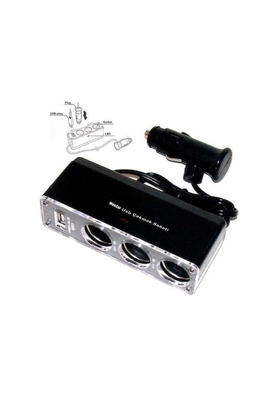 Krc Usb 3 Lü Çakmak Çoklayıcı Çoğaltıcı Soket Çakmaklık