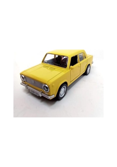 Oyuncak Metal Model Araba 1/36 Çek Bırak Sarı Hacı Murat 124