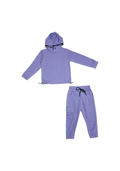 Mnk Baby & Kids Kapşonlu Beli Lastik Detaylı Kız Çocuk Günlük Eşofman Takımı 2 İplik Mnk0665 Lila Mnk Baby & Kids Kapşonlu Beli Lastik Detaylı Kız Çocuk Günlük Eşofman Takımı 2 İplik Mnk0665 Lila