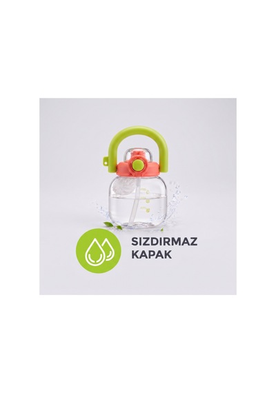 4 Adet Sporcu Matarası 600 Ml Sızdırmaz Kapaklı Karıştırıcı Toplu Pipetli Geniş Kulplu Bpa İçermez Spor Fitness Shaker Water Bottle Sarı