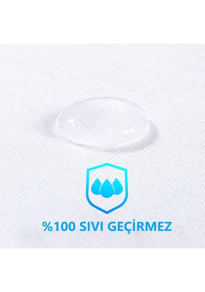 Dört Mevsim Tek Kişilik Alez Fitted Sıvı Geçirmez Yatak Koruyucu (435604955)