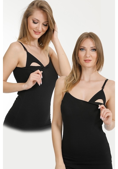 Parlingerie 2li Emzirme Atleti Siyah-siyah