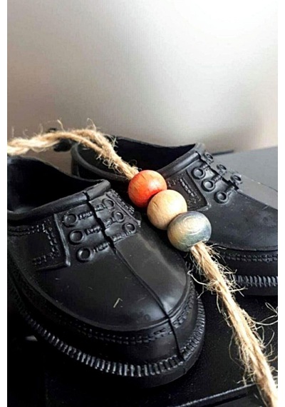 Minyatür, Etnik, Vintage Kara Lastik Modelli Araba Dikiz Ayna Süsü