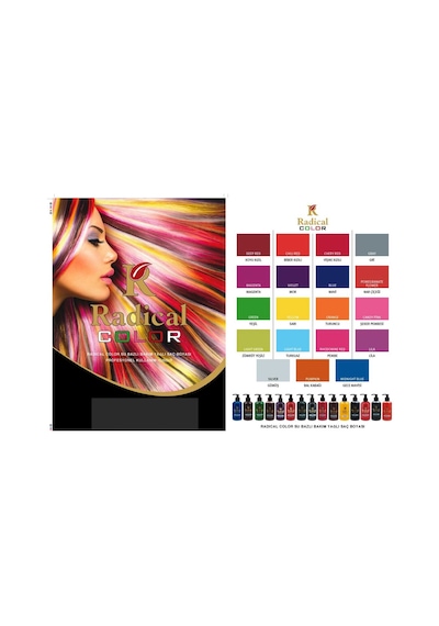 Radical Color Su Bazlı Boya 250 Ml +Toz Açıcı+Boya Tası Set