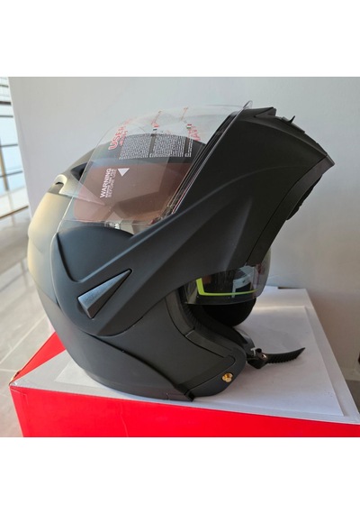 Çene Açılır Kask Vizörlü Md-808 Vırtue Mat Siyah Xl