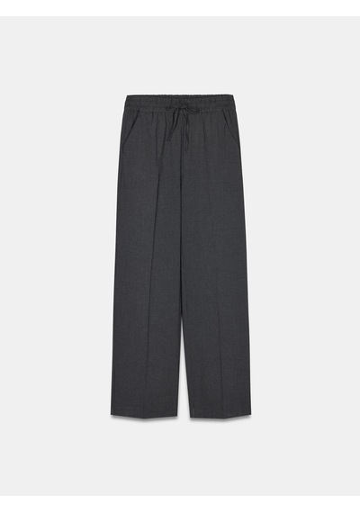 Dilvin 72164 Beli Lastikli Süet Pantolon-antrasit Antrasit