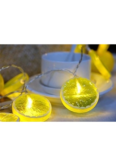 2m 10 Led Pilli 2 Kademeli Limon Led Işık Mz-304 Çok Renkli