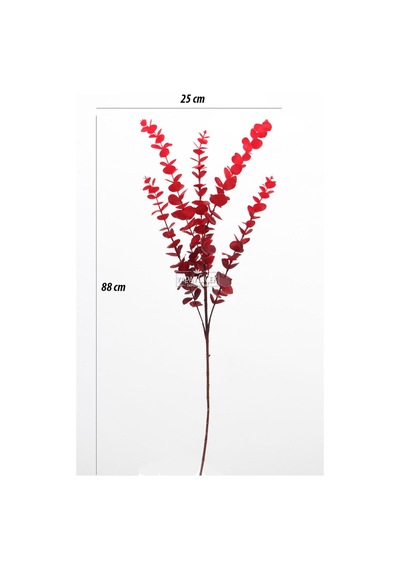 Yapay Retro Pastel Okaliptus Dalı 88 Cm Bordo