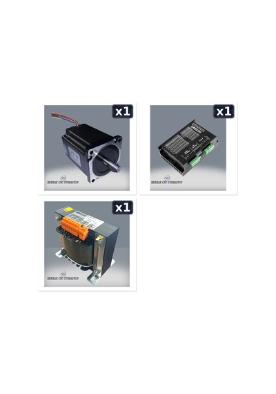 8.5 Nm Nema 34 Step Motor + Dm860h Sürücü + 60v 24a Güç Kaynağı Seti