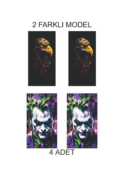 Modern Çizgi Kapı Direk Folyo Sticker Etiket