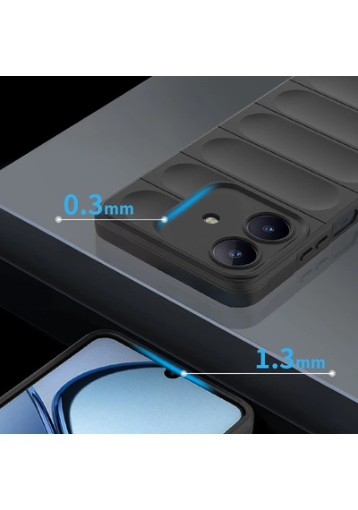 Realme C63 Kılıf Esnek Tpu Oyuklu Arka Yüzey Tasarımlı Zore Etnik Silikon Kapak
