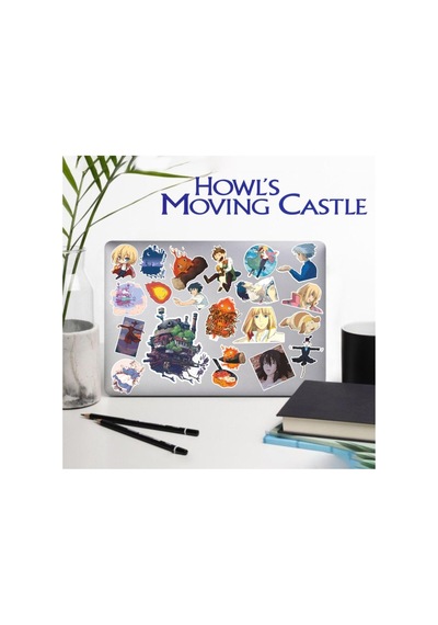 Howl's Moving Castle Yürüyen Şato Sticker Telefon Laptop Notebook Tablet Defter Matara Stiker Etiket