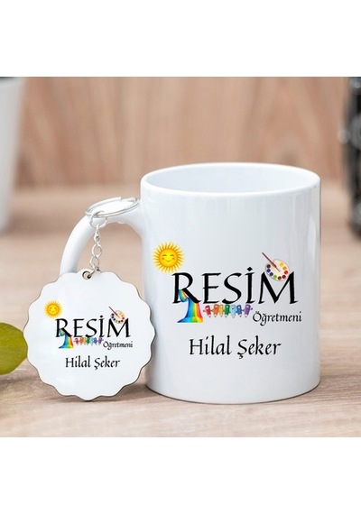 Resim Öğretmeni Kupa Bardak Ve Anahtarlık