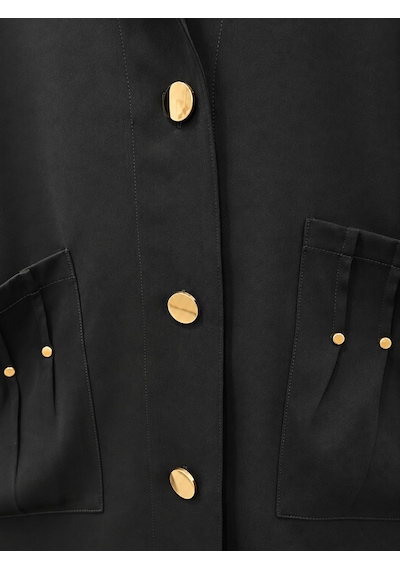 Maya Longa Büyük Beden Gold Düğmeli Cepli Şık Blazer Ceketli Bol Paça Kadın Alt Üst Takım Siyah Maya Longa Büyük Beden Gold Düğmeli Cepli Şık Blazer Ceketli Bol Paça Kadın Alt Üst Takım Siyah