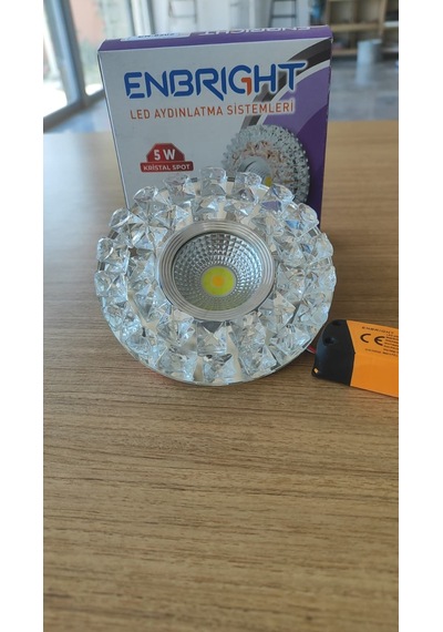 Enbright 5w Kristal Spot Led Armatür En-8202 Beyaz