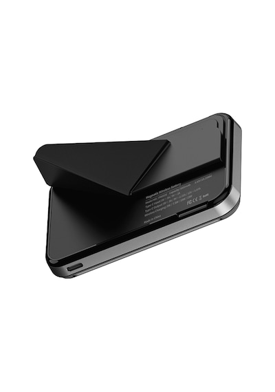 Raptic Trio 5000 mAh 15 W Standlı Wireless PD Hızlı Şarj Özellikli Powerbank Siyah