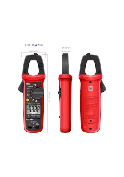 Uni-t Ut203+ True Rms Dijital Pens Ampermetre 400a Ac/dc
