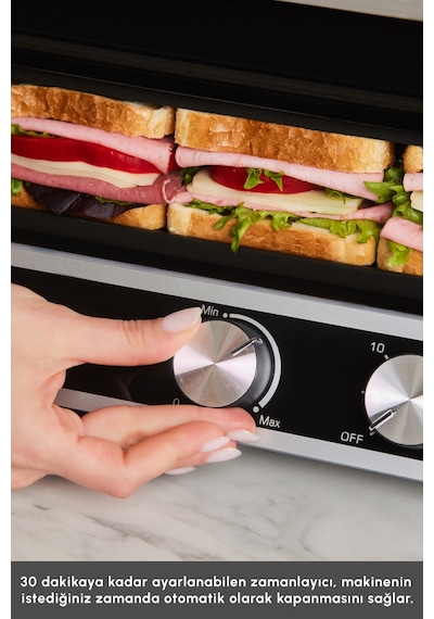 Emsan Nova Grill 2000 W 6 Dilim Kapasiteli Zaman Ayarlı Izgara Ve Tost Makinesi