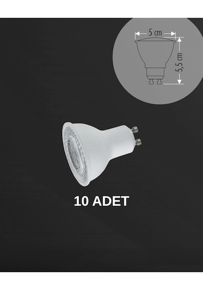 Cata Ct-4215 Led Ampul 8w Gu10 Duy Beyaz Işık - 10 Lu Paket