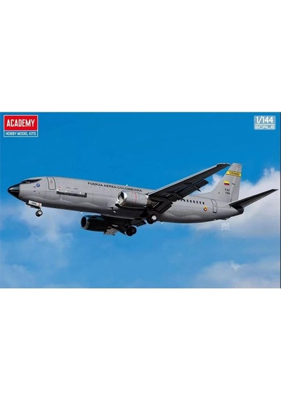 Academy 12639 1/144 Boeing 737 Colombian Air Force Askeri Yolcu Uçağı, Plastik Model Kiti-59171