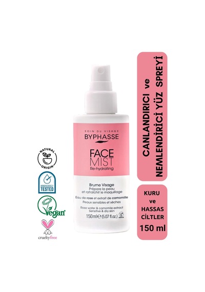 Byphasse Canlandırıcı ve Nemlendirici Yüz Spreyi 150 ML