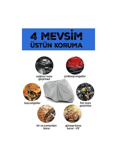 Falcon Max 125i Motosiklet Brandası Çadır Örtü - Miflonlu