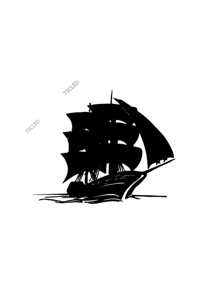 Yat Gemi Yelkenli Stickerı Yapıştırması 15Cm