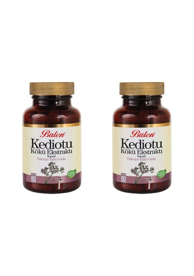 2 Adet Balen Kediotu Kökü Ekstraktı 375 Mg 80 Kapsül
