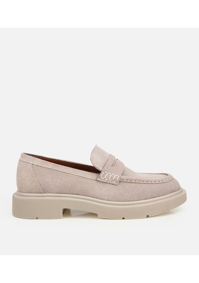 Hotiç Erkek Süet Deri Bej Kalın Tabanlı Günlük Loafer 02ayh319370a260 02ayh319370a260