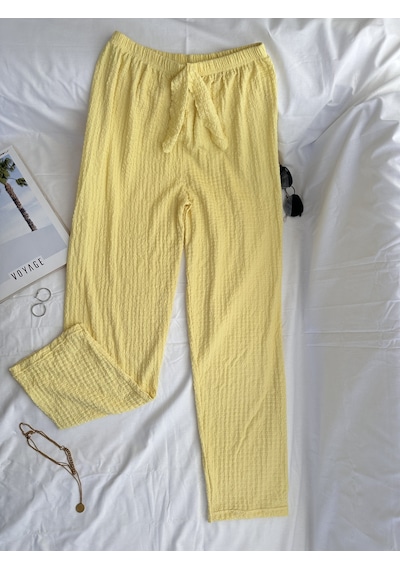 Intive Cool Comfort Waffle Kumaş Pamuklu Nefes Alabilir Basic Yazlık Jogger Pantolon Cepsiz Sarı Intive Cool Comfort Waffle Kumaş Pamuklu Nefes Alabilir Basic Yazlık Jogger Pantolon Cepsiz Sarı