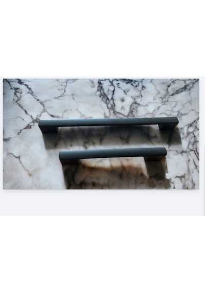 Trs Zamak Köprü Nergis 128 Mm 5 Adet Mat Siyah Vestiyer Çekmece Dolap Kulp Siyah Çift Delikli 128 Mm