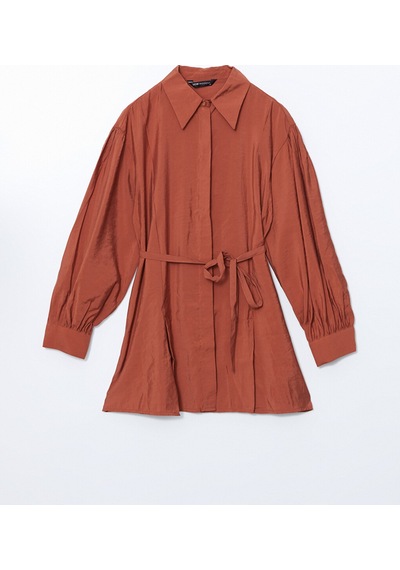 Lcw Modest Pembe Loose Fit Kadın Gömlek Tunik